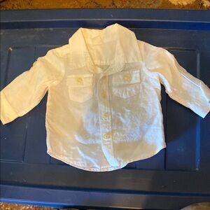 GAP White Long Sleeve Button Down Shirt Classic Cotton